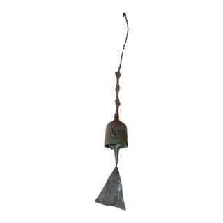 Mid 20th Century Authentic Paolo Soleri Cosanti Bronze Wind Bell With Stamped Maker's Mark For Sale