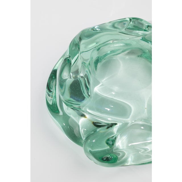 Vintage Green Murano Glass Ashtray by Archimede Seguso for Seguso Vetri Darte, 1940s For Sale - Image 6 of 9