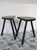 Vintage Stools in Black Painted Wood, 1970s, Set of 2 For Sale - Image 4 of 10