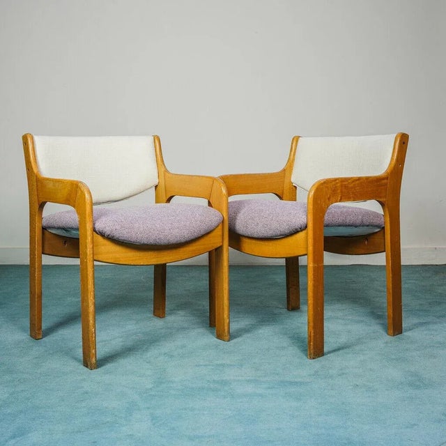 Set of Vintage Wisteria & Wood Dining Chairs, 1970s For Sale - Image 13 of 13