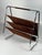 Mid-Century Magazine Stand in Metal and Leather, 1960s-1970s For Sale - Image 4 of 18
