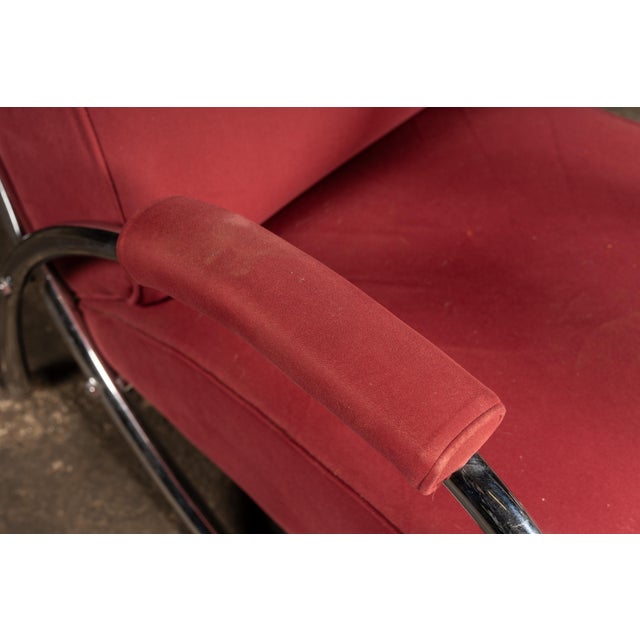 Ruby Red Late 20th Century After-Kem Weber Red Modernist Chair by Opus21 For Sale - Image 8 of 10