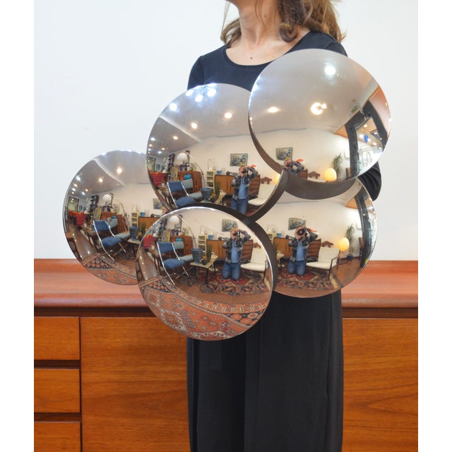 Silver Large Chrome Model 340/5 5-Disc Wall Sconce from Reggiani, Italy, 1970s For Sale - Image 8 of 18