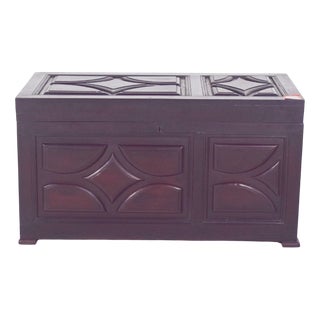 Portuguese Padded Pine Chest, 1890s For Sale