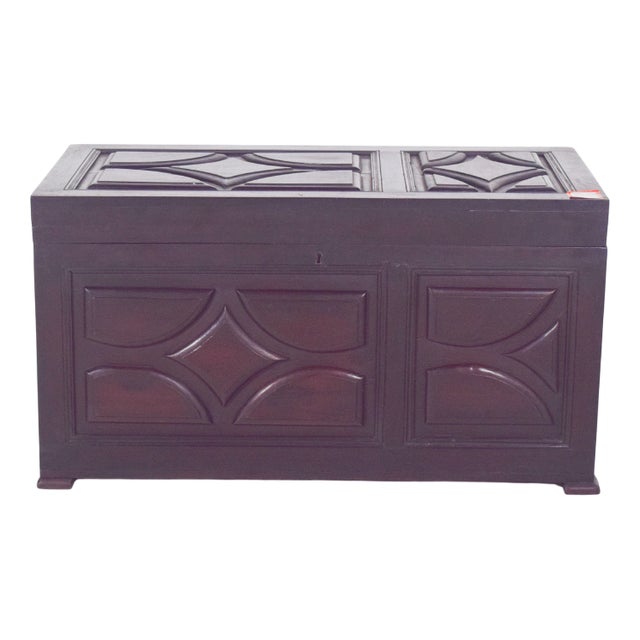 Portuguese Padded Pine Chest, 1890s For Sale