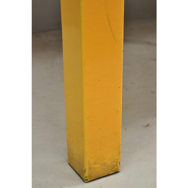 Vintage Hollywood Regency Orange Vinyl Laminate Parsons Style Dining Table Desk For Sale - Image 16 of 18