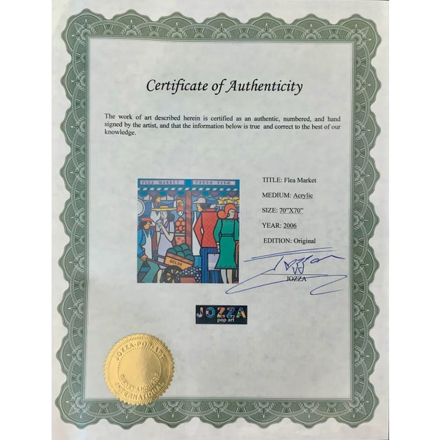 Original Jozza Acrylic on Canvas - “Fish Market” For Sale In Miami - Image 6 of 7