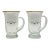 Mid 20th Century Clear Glass Irish Coffee Mugs- A Pair For Sale