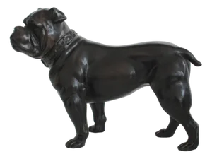 Small Bronze Bulldog Sculpture, France, 1920s