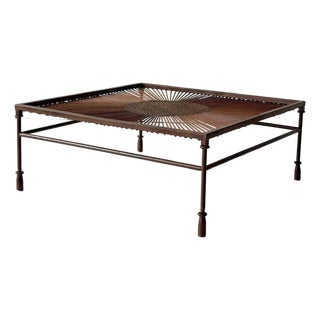 Mid 20th Century Studio Made Patinated Metal Coffee Table For Sale