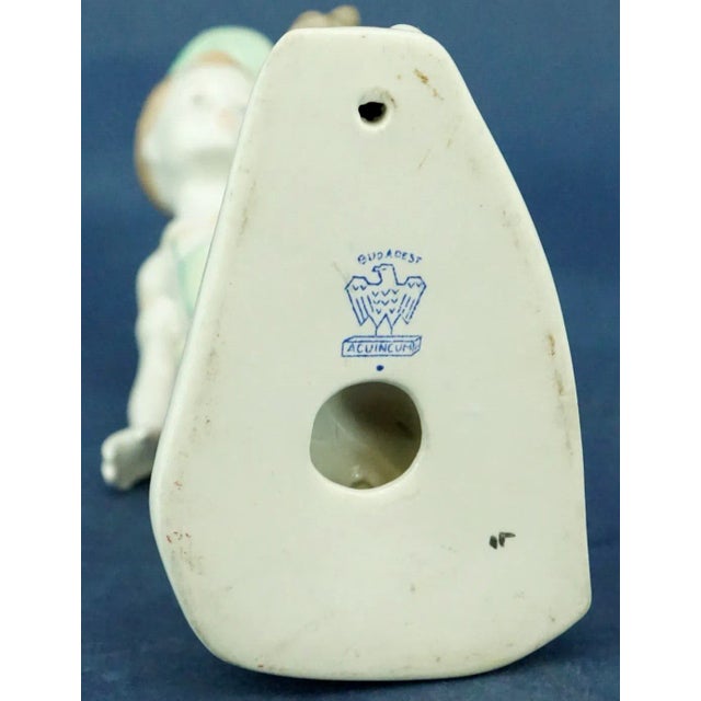 20th Century Porcelain Sculptures of 4 Children from Hollohàza Manufactory, Aquincum, Hungary, Mid-1950s, Set of 4 For Sale - Image 16 of 18