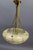 Art Deco Layered Marbled Yellowish Beige and Brown Glass and Brass Pendant Light, 1950s For Sale - Image 16 of 18