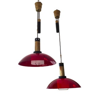 Mid-Century Modern Ceiling Fixtures attributed to Stilux Milano, Italy, 1950s, Set of 2 For Sale