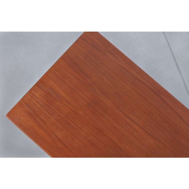 Danish Modern Executive Floating Top Teak Desk by Johannes Sorth For Sale - Image 13 of 14