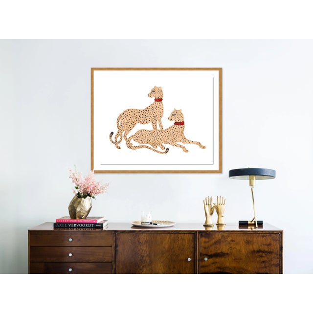 Contemporary Camden & Carolina by Willa Heart in Gold Framed Paper, Medium Art Print For Sale - Image 3 of 4