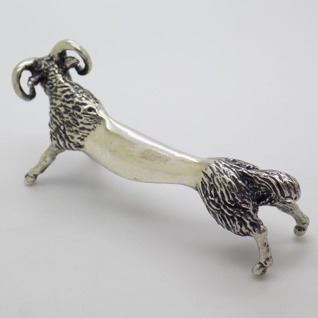 Vintage Italian Silver Aries Spoon Rest, 1980s For Sale - Image 6 of 14