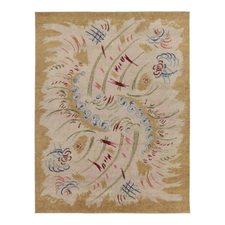 Contemporary French Art Deco Style Abstract Wool Rug by Rug & Kilim, India For Sale