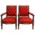 Red Empire Mahogany Armchairs with Napoleonic Emblems, 19th Century, Set of 2 For Sale - Image 8 of 8