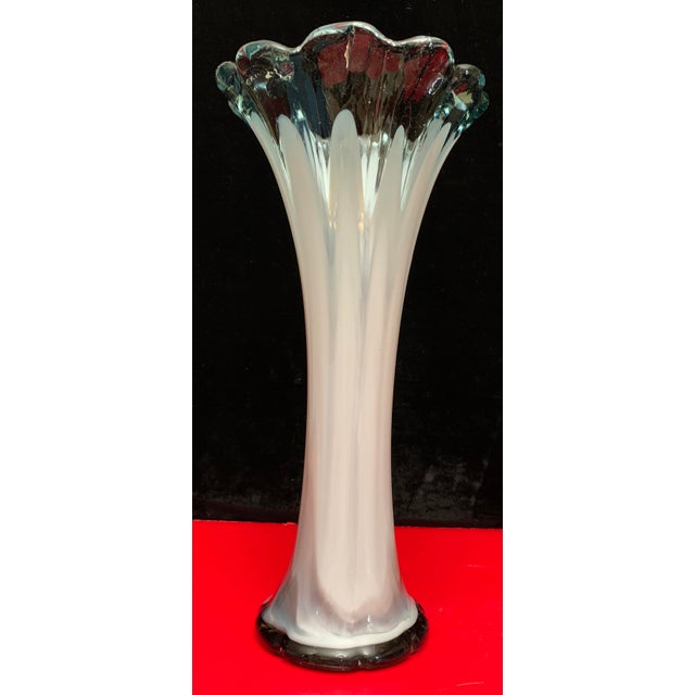 Art Glass Flower Shaped Vase Chairish