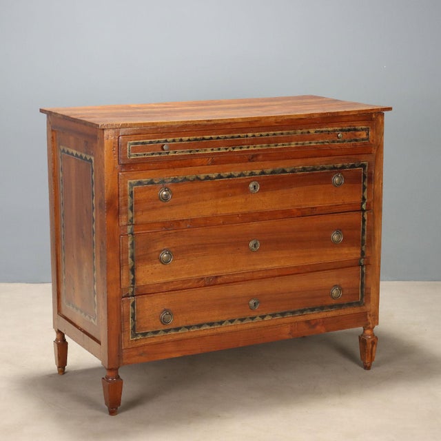 Italian Walnut Chest of Drawers, Italy, 1800s For Sale - Image 10 of 10
