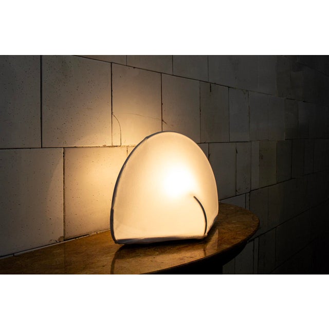 Postmodern Kaori 1 Fabric Table Lamp by Kazuhide Takahama for Sirrah, 1970s For Sale - Image 3 of 6