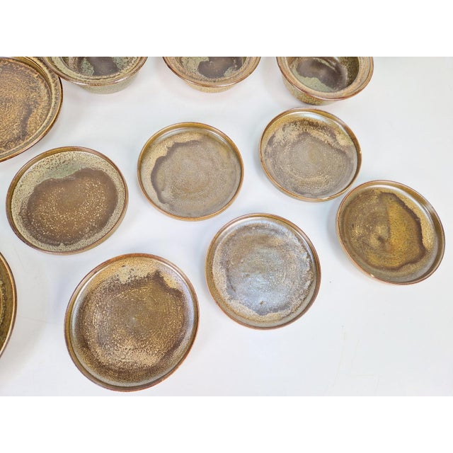 Vintage Arts and Craft Pottery Tableware Set by Gert De Rijk, 1976, Set of 22 For Sale - Image 13 of 17
