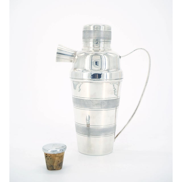 English English Edwardian Sheffield Silver Plate Barware Cocktail Shaker For Sale - Image 3 of 12