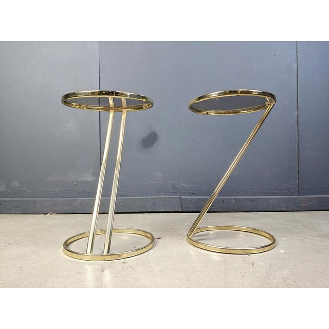 Vintage Brass Side Tables, 1970s, Set of 2 For Sale - Image 4 of 11