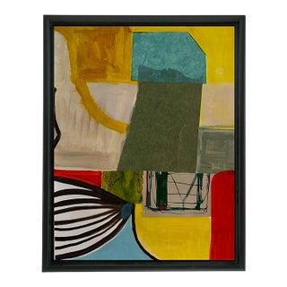 Framed Original Contemporary Abstract Mixed Media Art by Michael Sanchez For Sale