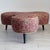 1990s trefoil ottoman designed by Milo Baughman for Thayer Coggin. This ottoman or footstool is covered in a geometric...