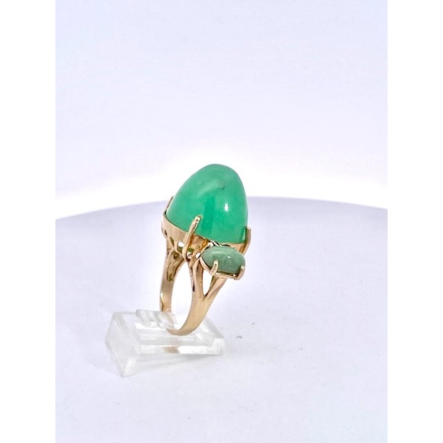 2020s Chrysoprase Bullet Ring, Size 7 For Sale - Image 5 of 7