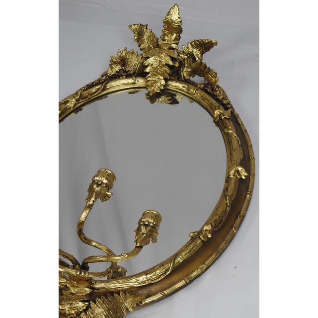 Early 19th Century Fern Leaf Mirror with Candle Sconces - a Pair For Sale - Image 4 of 13