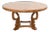 Country Italian Round Oak Dining Table With Parquetry Top For Sale