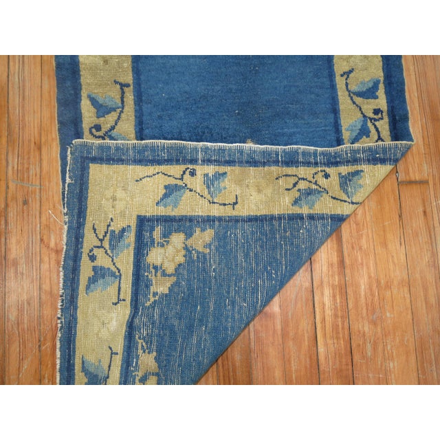 1940s Zabihi Collection Blue Chinese Small Rug For Sale - Image 14 of 18