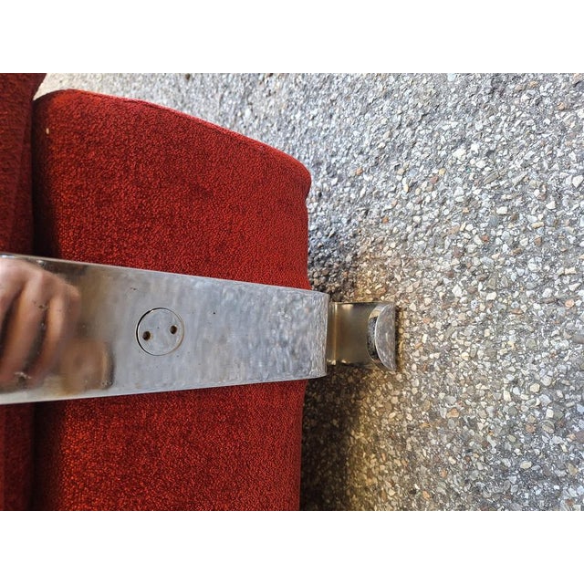 Fasce Cromate Sofa in Red Fabric by Luigi Caccia Dominioni for Azucena, 1960s For Sale - Image 10 of 18