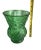 Large Vintage Green Glass Bouquet Vase 1970’s For Sale - Image 9 of 12
