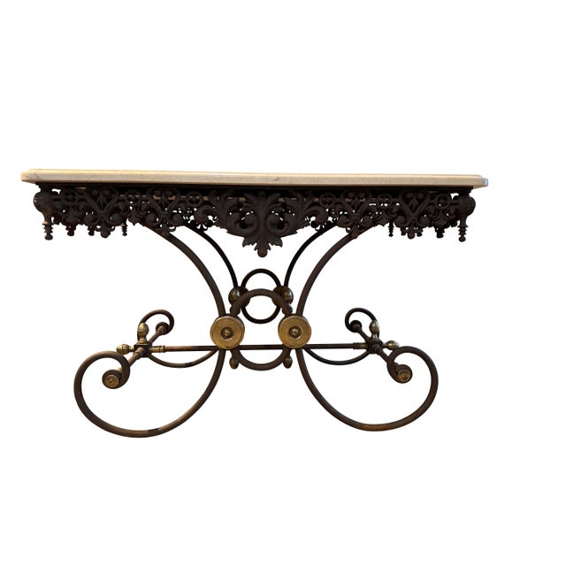 Mid 20th Century French Pastry Table with Marble Top For Sale - Image 13 of 18