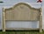 Vintage Wood King Headboard Venetian Poster Carved Cream Off White Provincial For Sale - Image 4 of 13