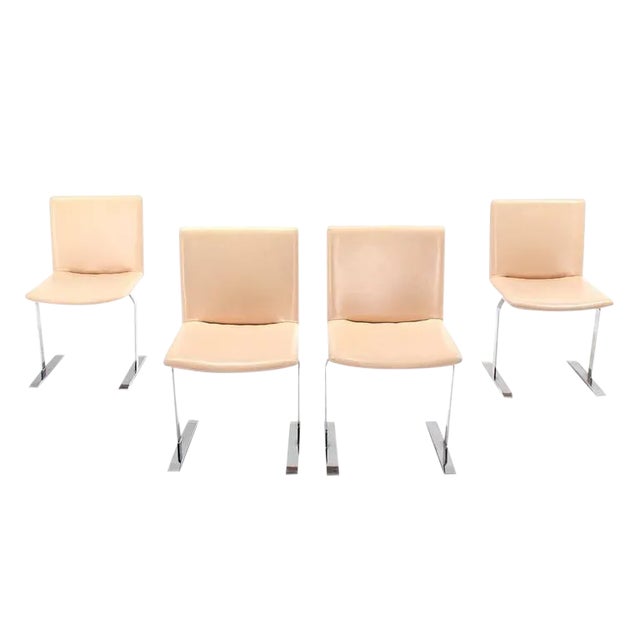 Chrome Base Mid Century Dining Chairs - Set of 4 For Sale - Image 11 of 11