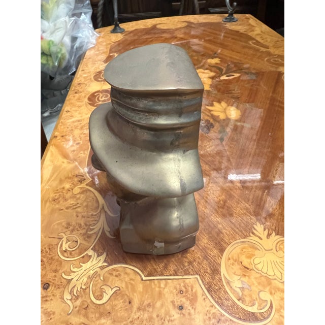 Brass Vintage Brass Clown Bookend, Door Stopper For Sale - Image 8 of 11