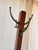 Antique Mission Style Solid Oak Standing Hall Tree With Four Double Hooks For Sale - Image 4 of 10