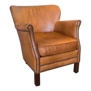 Timothy Oulton "Professor" Leather and Nailhead Club Chair For Sale