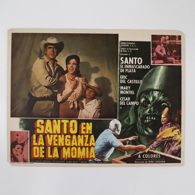 Paper 1950s Fantastic Collection of 8 Original and Rare Mexican Wrestling Movie Posters For Sale - Image 7 of 10