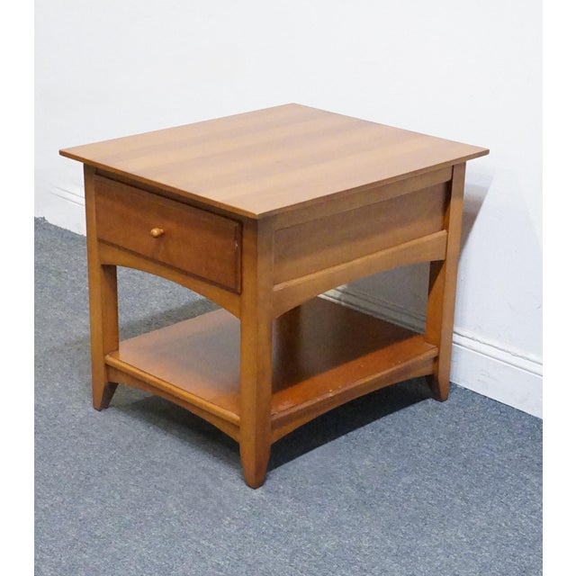 Thomasville Thomasville Furniture Impressions Bridges Collection Solid Cherry Early American Shaker Style 23" Accent End Table For Sale - Image 4 of 11