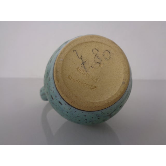 Turquoise Studio Ceramic Vase by Kerstin and Ralf Unterstab for Kunsttöpferei Unterstab, East Germany, 1960s For Sale - Image 18 of 18