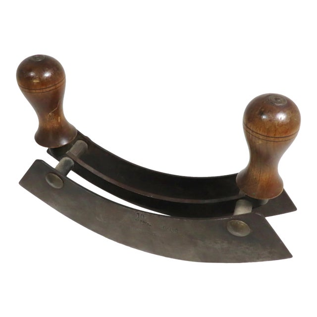 Antique Double Blade Professional Chefs Kitchen Food Chopper Circa Late 19th Century For Sale