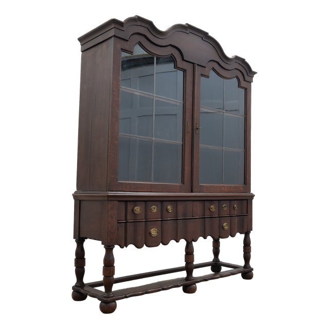 Antique Dutch Oak Cabinet, 1800 For Sale