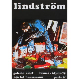 1975 Bengt Lindstrom Galerie Ariel Poster For Sale