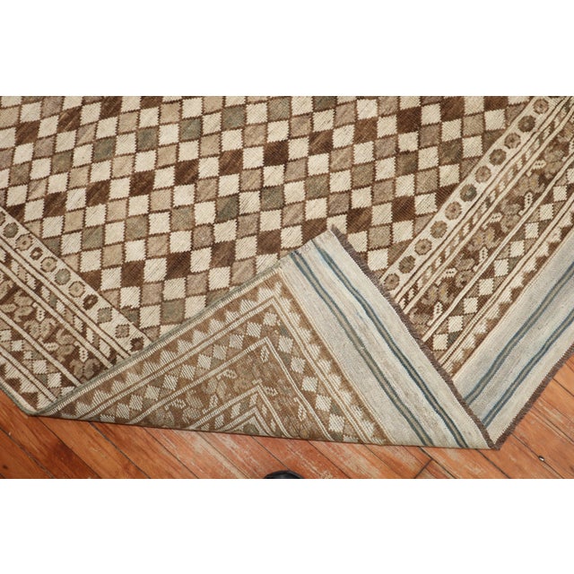 1940s Brown Ivory Tribal Ersari Rug For Sale - Image 18 of 18
