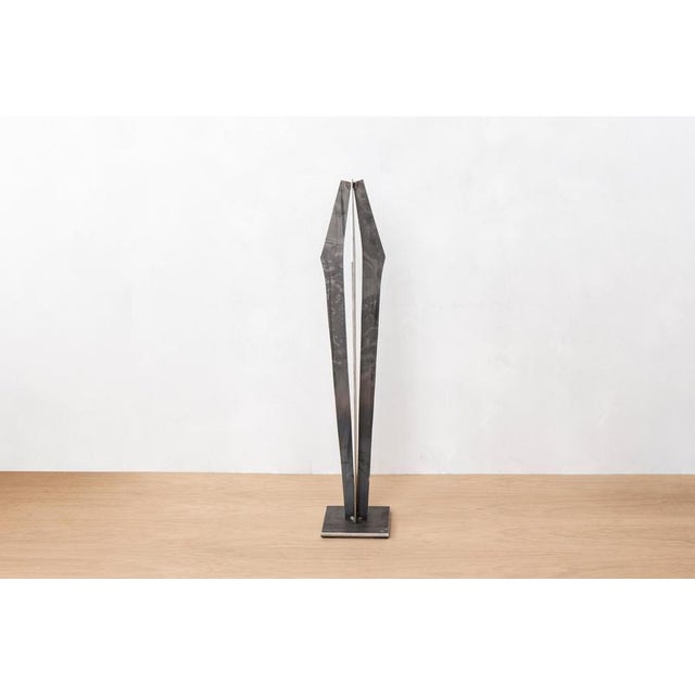 Signes Wall Sculpture in Natural Steel by Jean-Baptiste Van Den Heede For Sale - Image 4 of 10